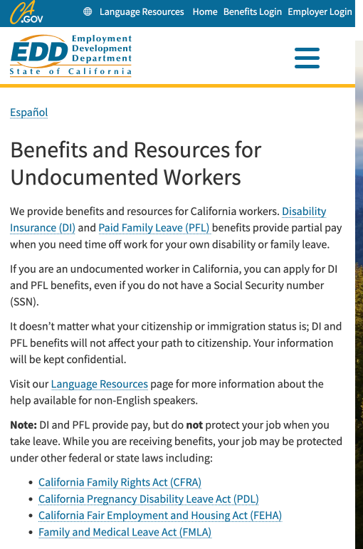 Undocumented Workers compensation california rights