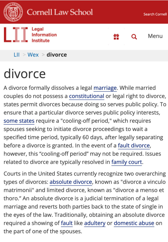 divorce def