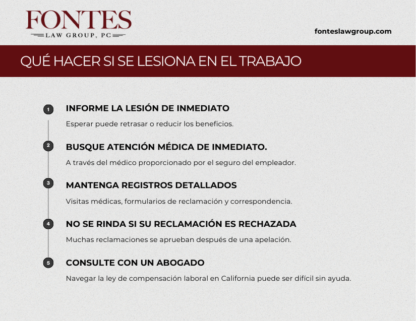 Qué Hacer Si Se Lesiona en el Trabajo