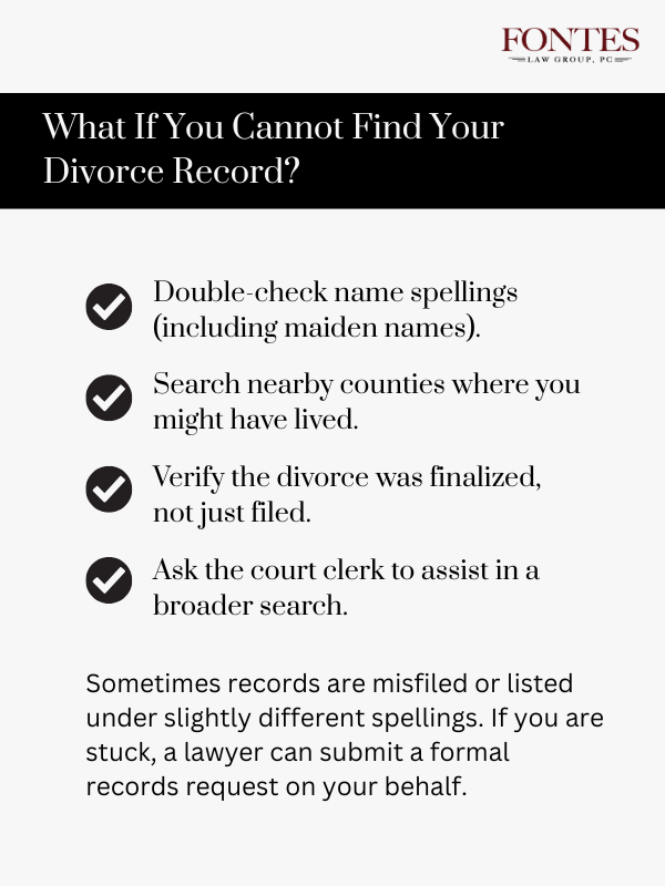 Divorce records in California